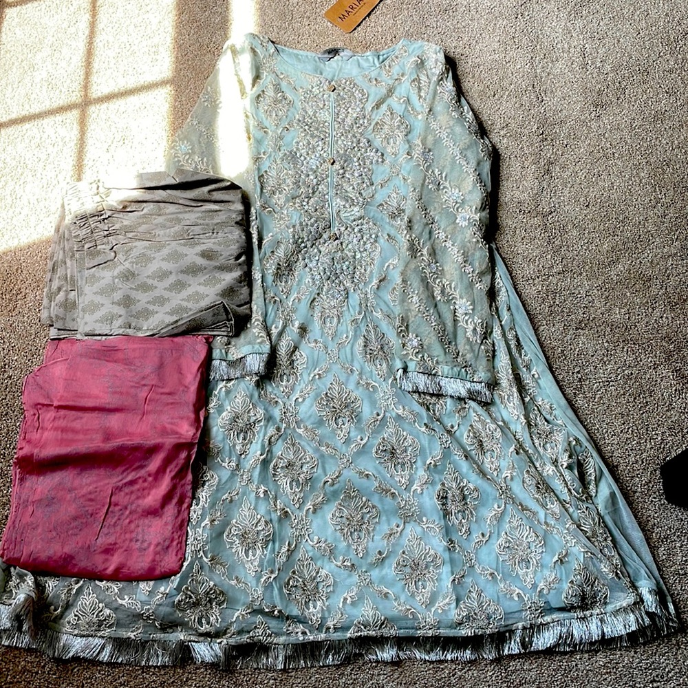 Beautiful soft net 3pc full thread work shirt